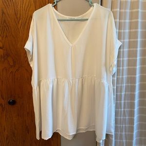 Chic Soul Boutique White Baby Doll Blouse